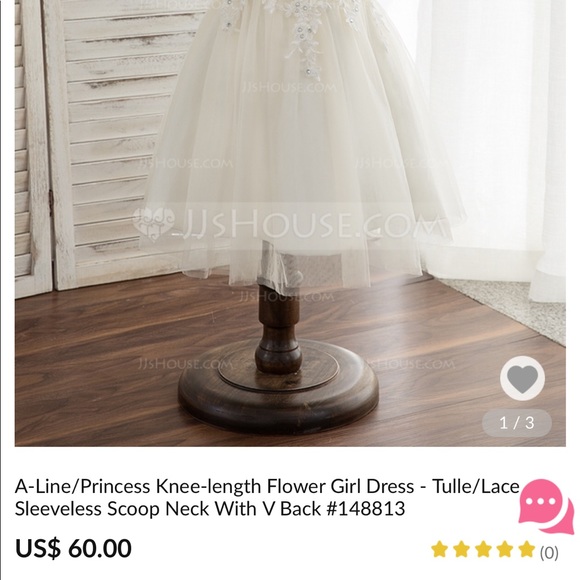 JJ House 3t flower girl dress never worn - Picture 3 of 3